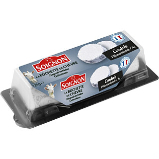 F-​Ziegenfrischkäse Asche 125gr 45% 